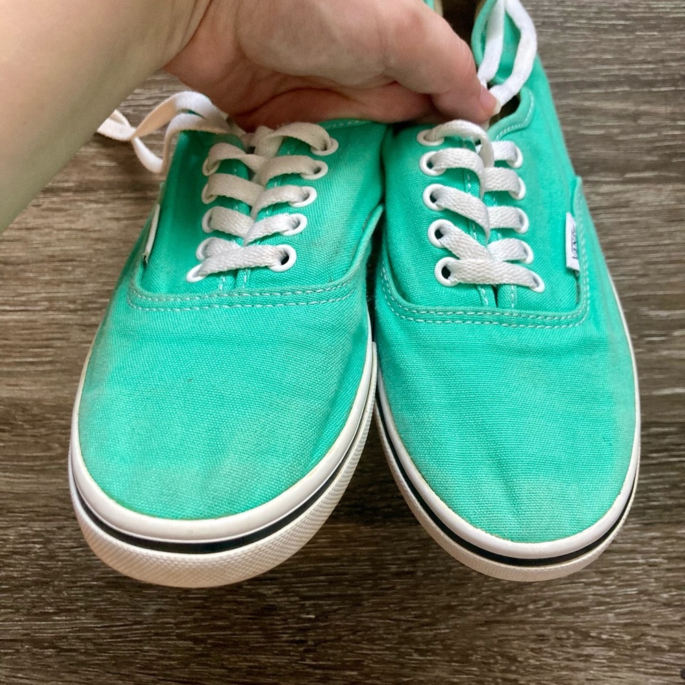 Vans teal canvas sneakers in size 7 - Picture 6 of 7
